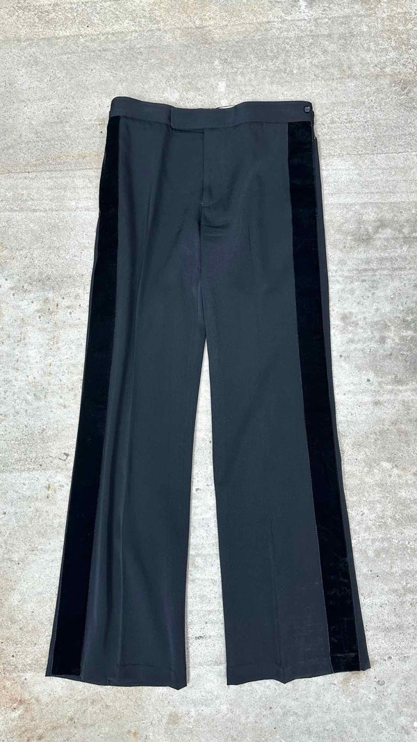 Alexander McQueen Side-velvet Tuxedo Pants