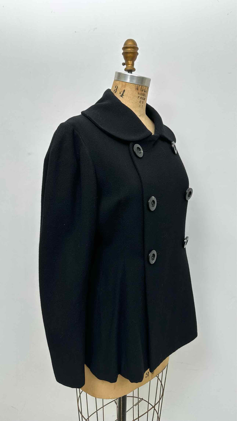 Yohji Yamamoto Double-breasted Puff-sleeve Coat