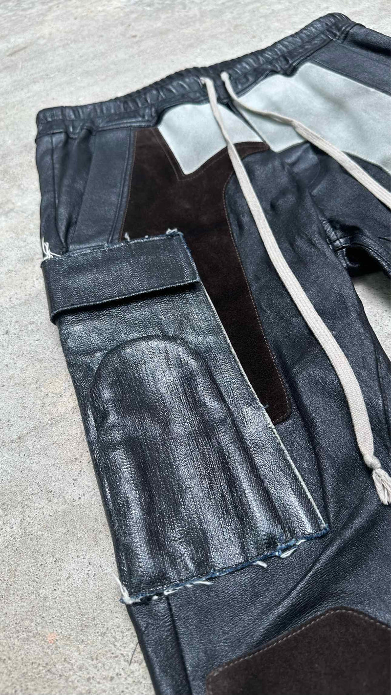 Rick Owens Patched Leather Pants