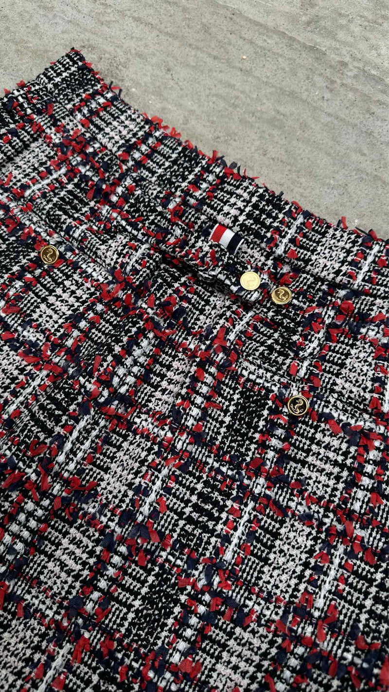 Thom Browne Tweed Check Skirt