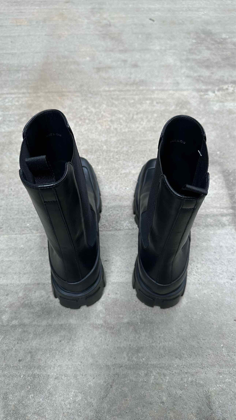 Prada Square-Toe Chelsea Boots