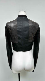 Rick Owens Sequen Detailed Leather Jacket