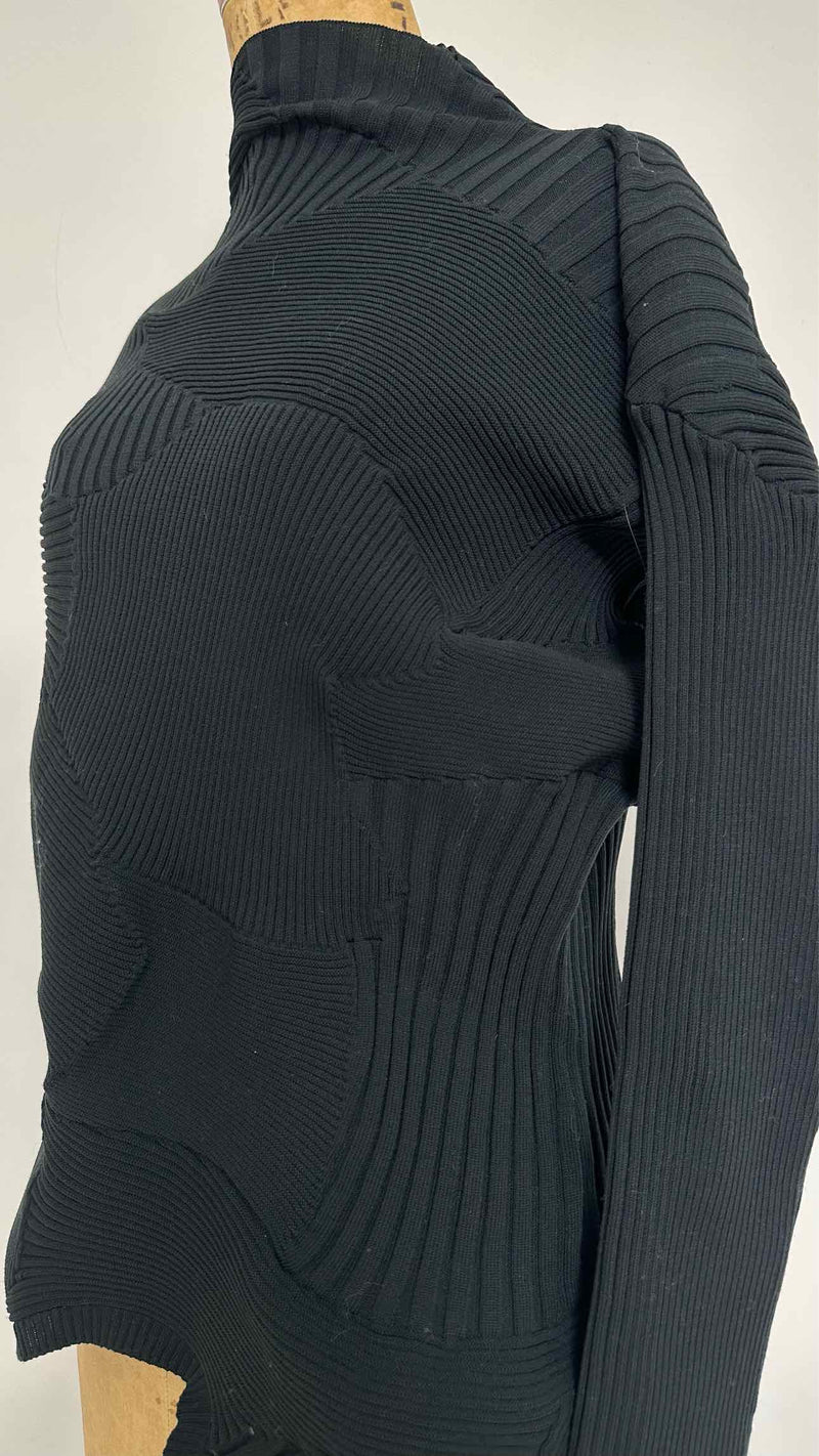 Issey Miyake High-neck Curve Rib Sweater