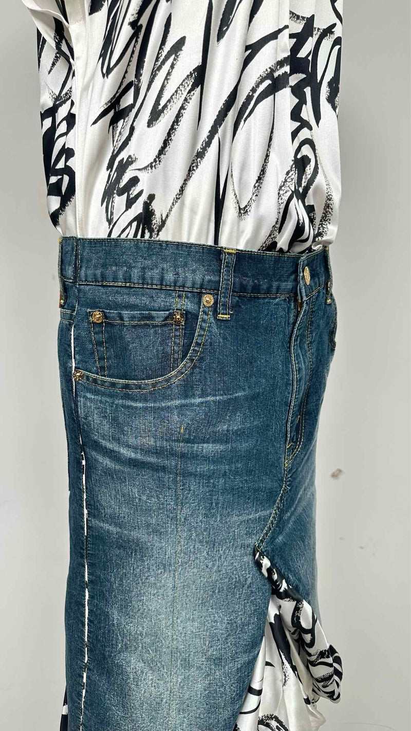 Junya Watanabe X Levi's  N/S Printed Denim-attached Dress