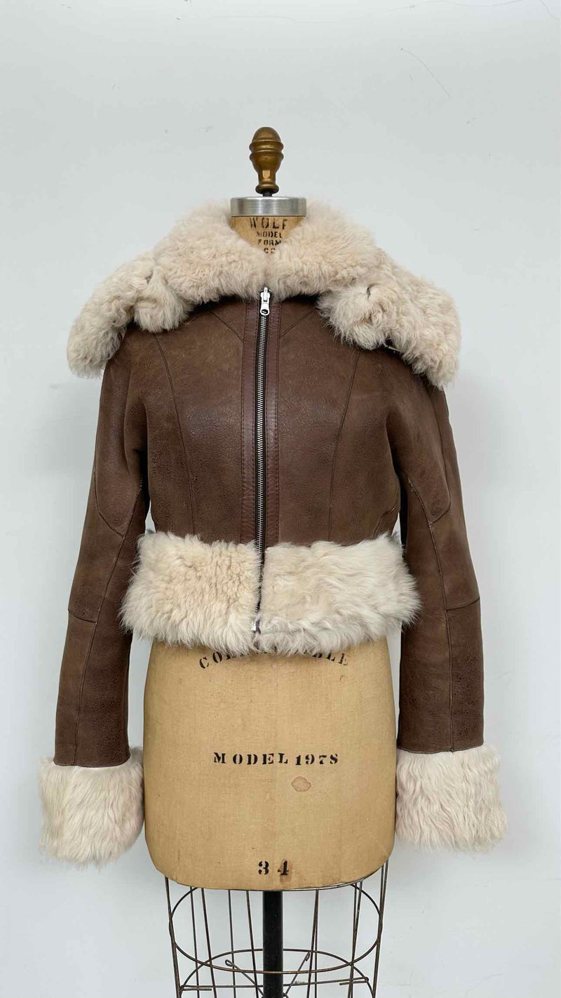 KNWLS Cropped Shearling Jacket