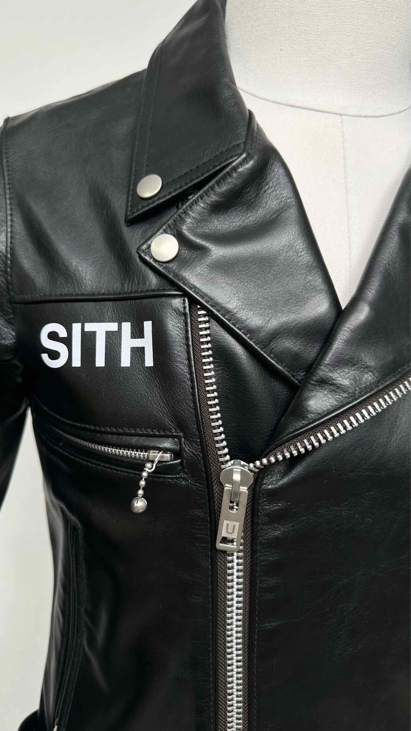 Undercover x Star Wars Sith Back-printed Leather Jacket