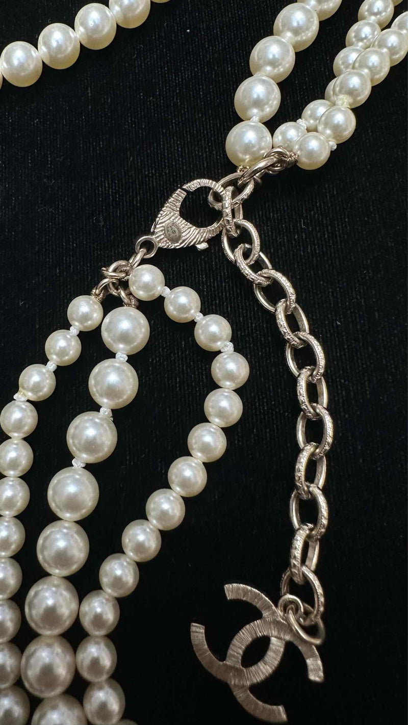 Chanel Pearl Long Layered Necklace