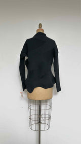 Issey Miyake High-neck Curve Rib Sweater