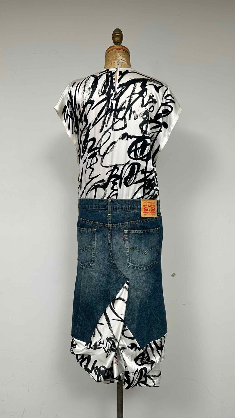 Junya Watanabe X Levi's  N/S Printed Denim-attached Dress