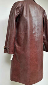 Bally Embossed Leather Coat