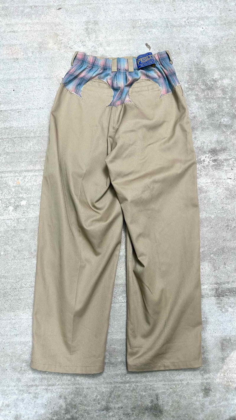 Margiela X Pendleton Waist-band Easy Wide Pants