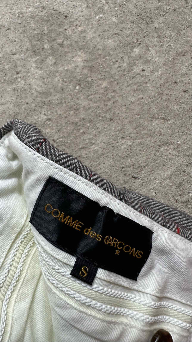 Comme Des Garçons Pin-stripe Herring-bone Pants