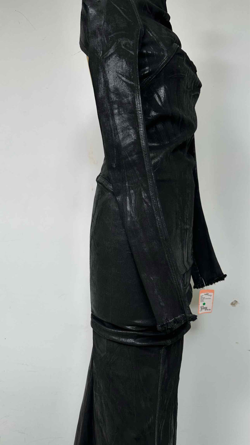 Rick Owens Waxed Back-Open L/S Dress