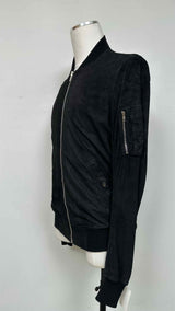 Rick Owens Distressed MA-1 Leather Jacket