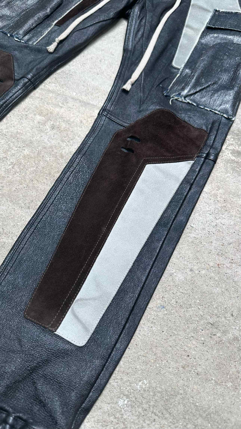 Rick Owens Patched Leather Pants