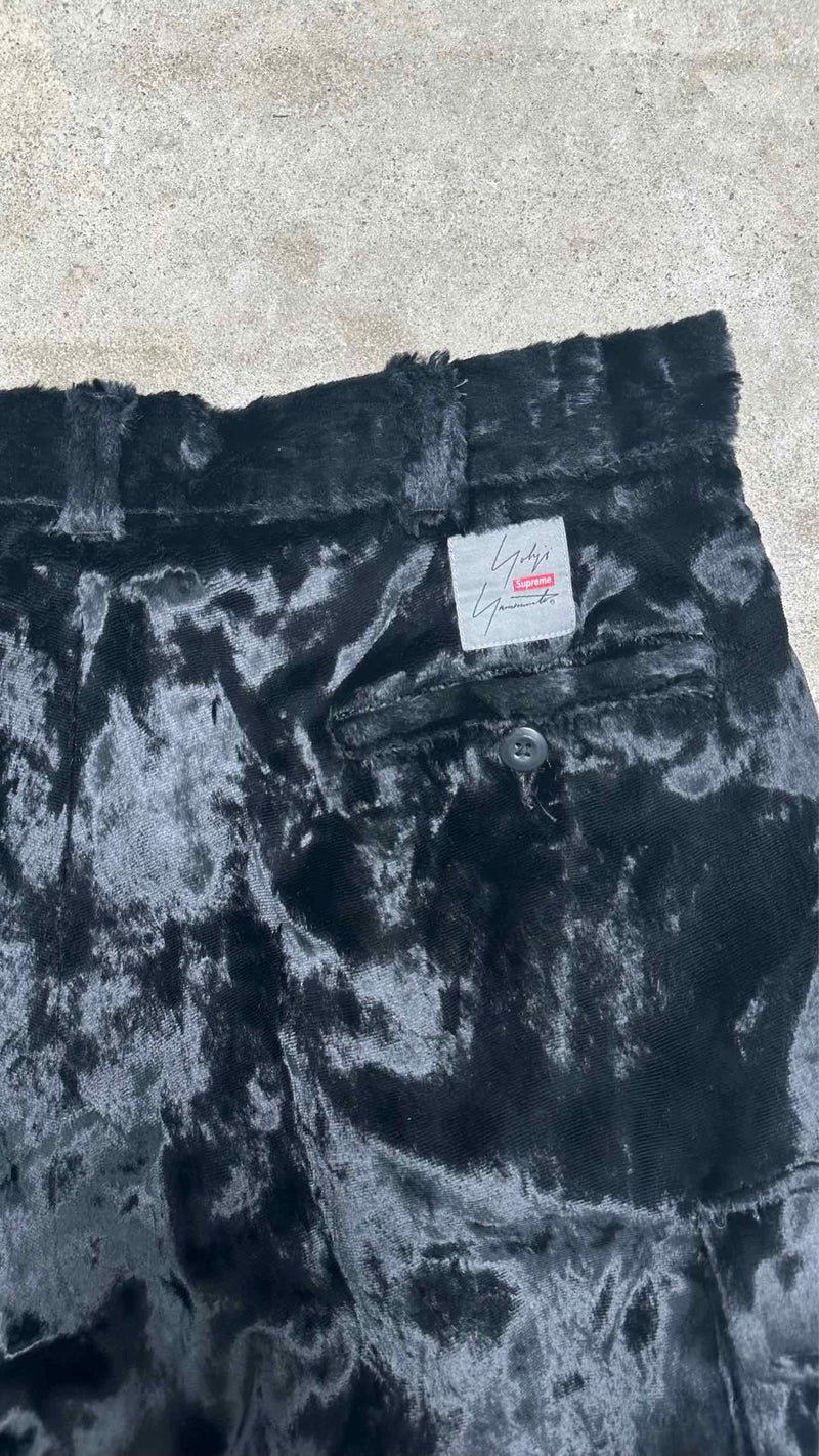 Supreme x Yohji Yamamoto Faux-fur Wide Cargo Pants