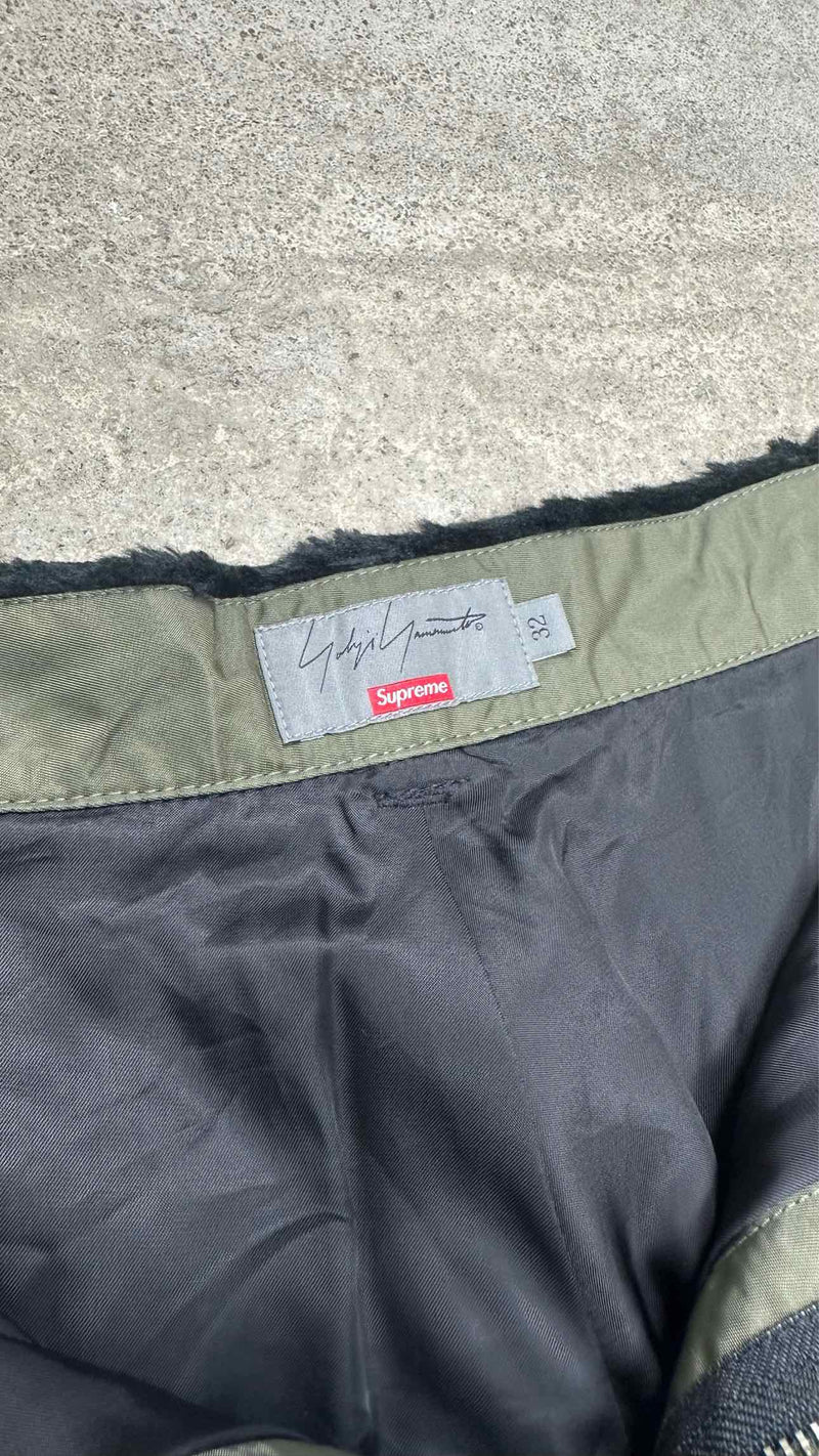 Supreme x Yohji Yamamoto Faux-fur Wide Cargo Pants