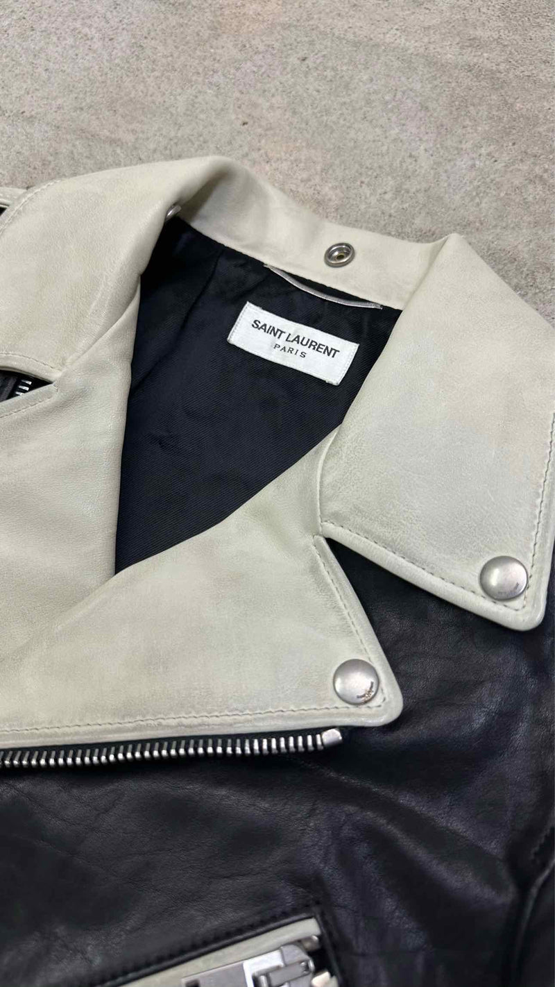 Saint Laurent Two-tone Leather Jacket