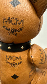 MCM Logo Leather Teddy Bear