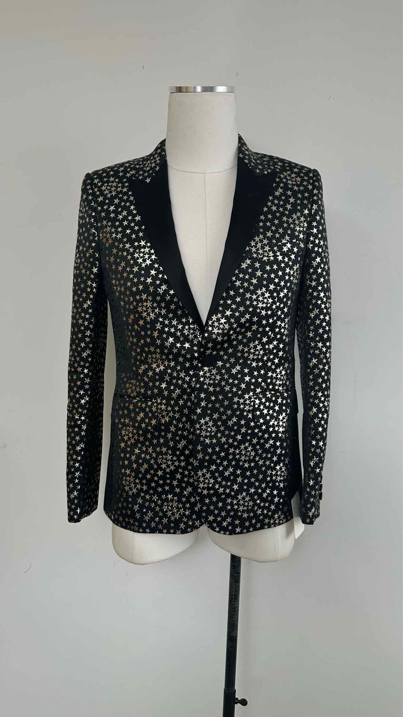 Saint Laurent Star-jacquard Tuxedo Jacket