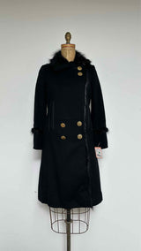 Gucci Fur-trim Wool Double-brest Coat