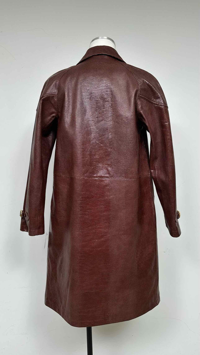 Bally Embossed Leather Coat