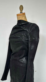 Rick Owens Waxed Back-Open L/S Dress