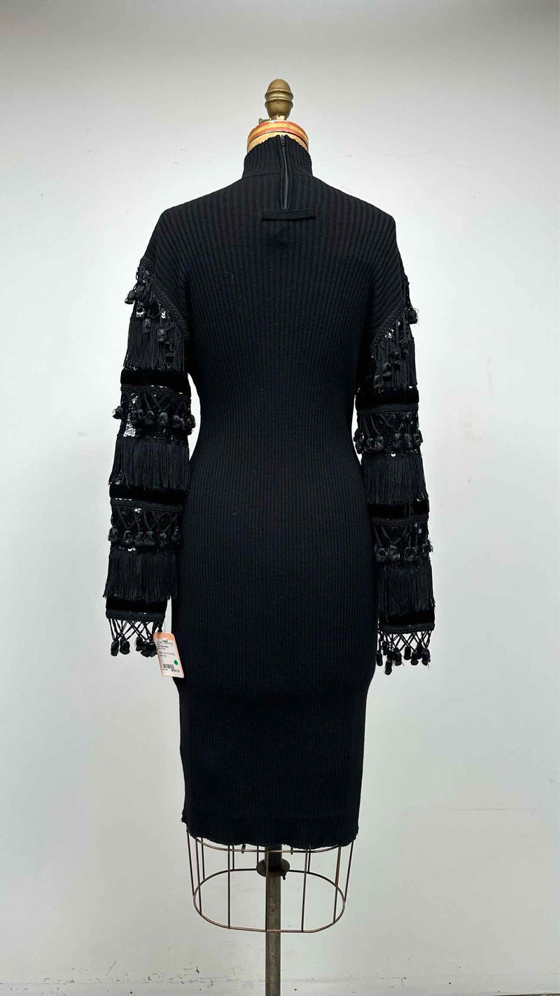 Jean Paul Gaultier Detailed Fringed Knit Dress