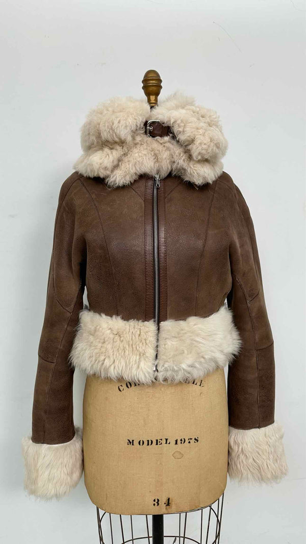 KNWLS Cropped Shearling Jacket