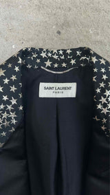 Saint Laurent Star-jacquard Tuxedo Jacket