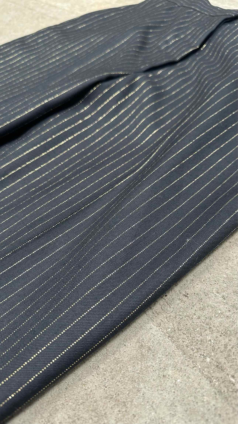 Chanel Pinstripe Wide Pants