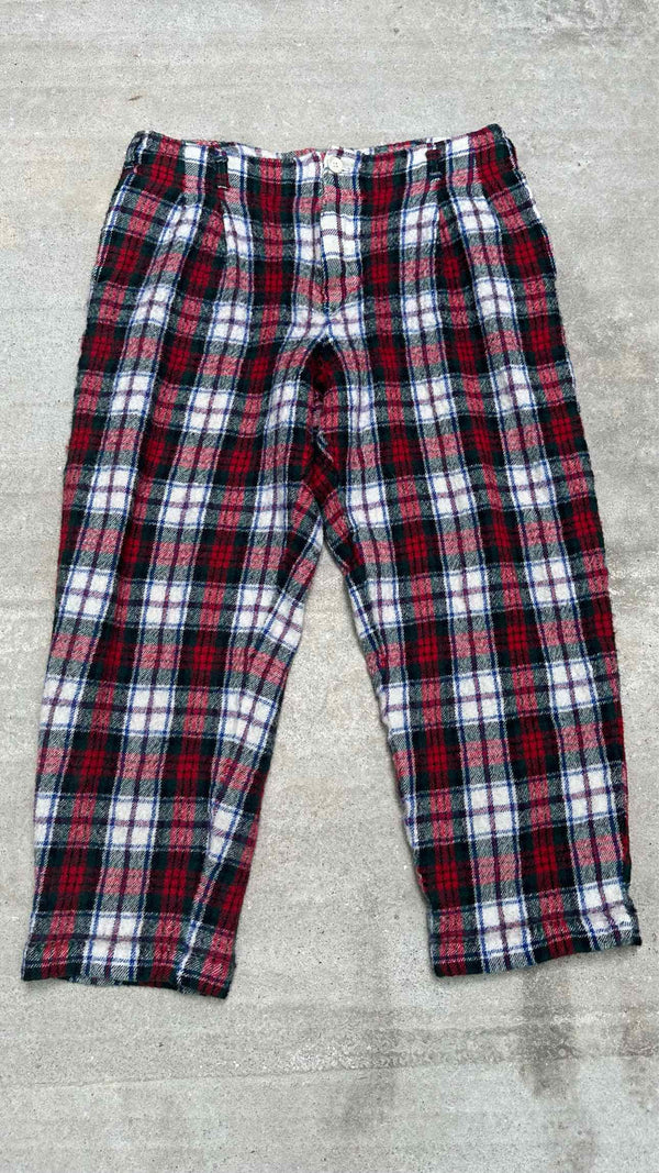 Comme Des Garçons Shirt Check Boiled Wool Pants