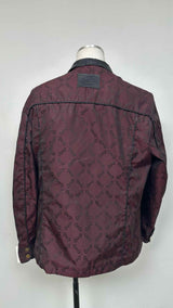 D&G Logo Jacquard Leather Trim Jacket