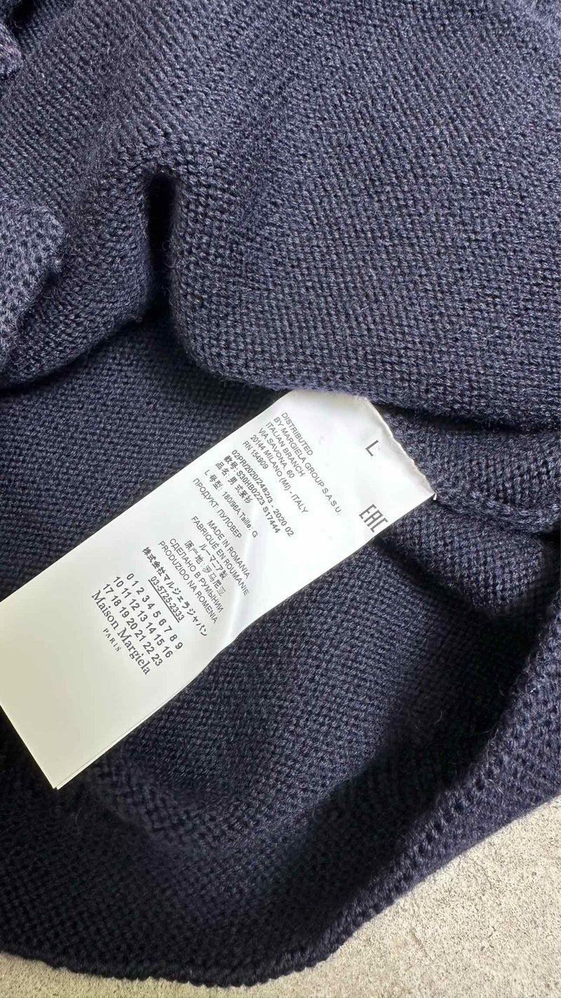 Margiela Mock-neck Distressed Sweater