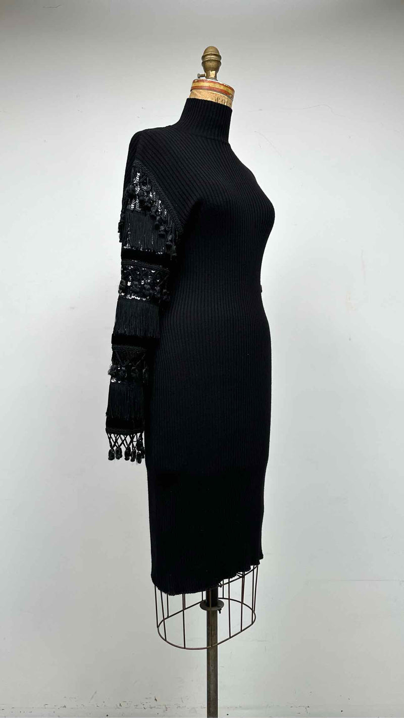 Jean Paul Gaultier Detailed Fringed Knit Dress