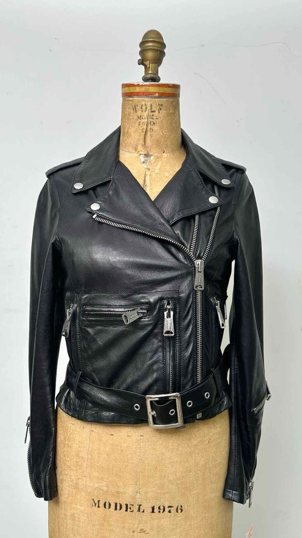 R13 Cropped Leather Jacket