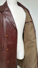 Bally Embossed Leather Coat