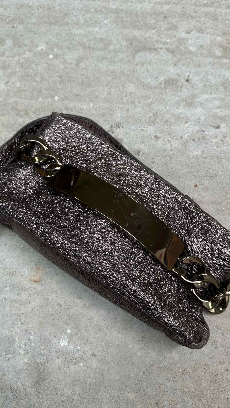 Margiela Wrinkle-leather Chain Hand Bag.