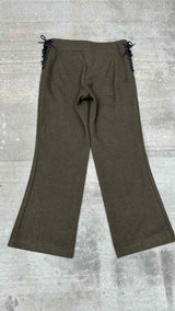 Y's Side-Laceup Felt Flare Pants