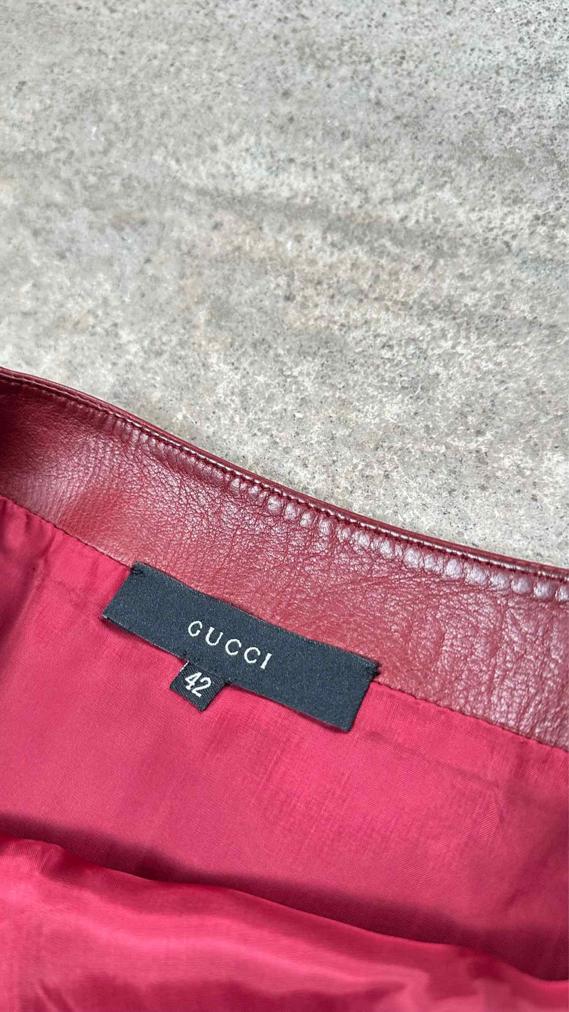 Gucci Leather Skirt