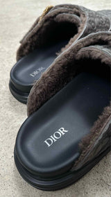 Dior Homme Oblique-embossed Aqua Mules