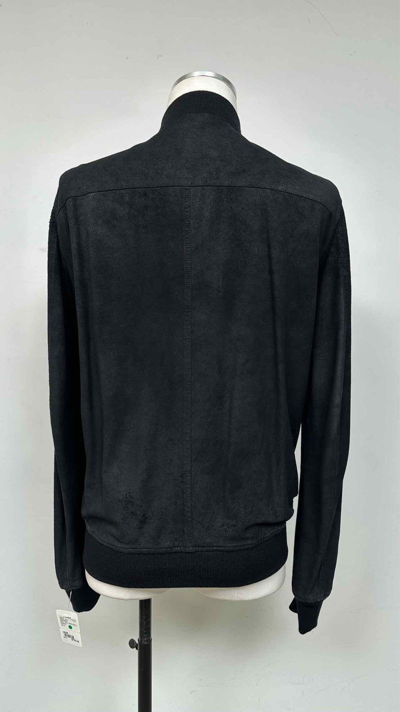 Rick Owens Distressed MA-1 Leather Jacket