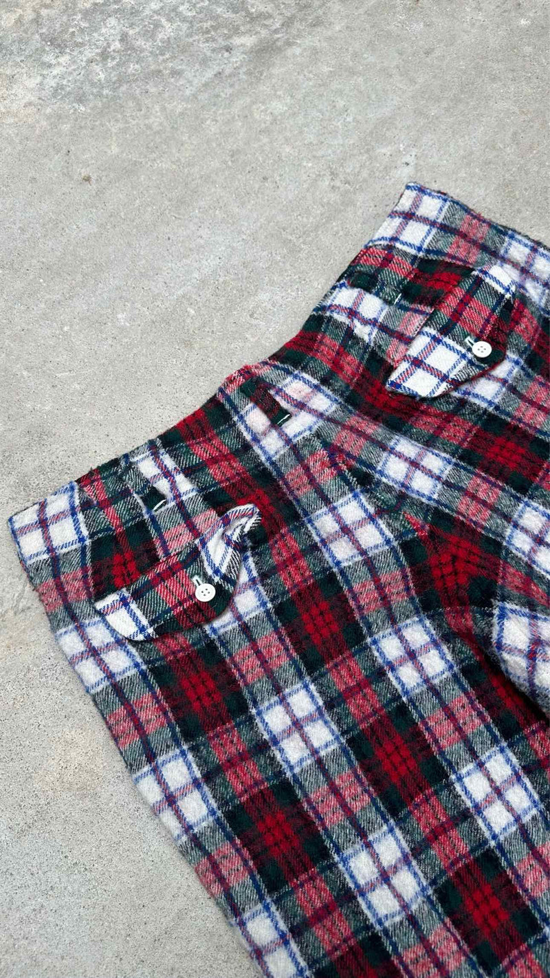 Comme Des Garçons Shirt Check Boiled Wool Pants