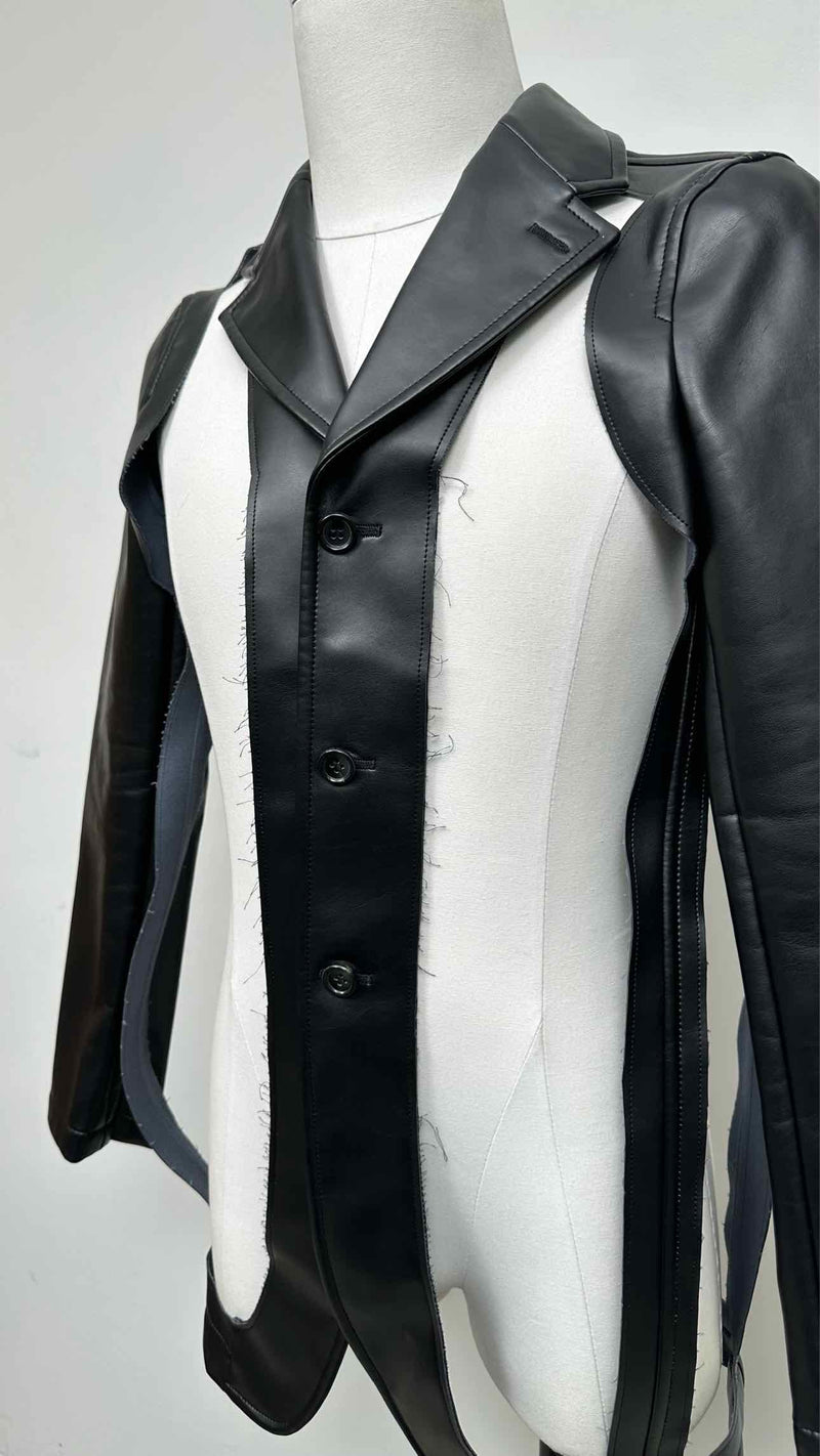 Comme Des Garçons Homme Plus Faux Leathar Cut-out Jacket