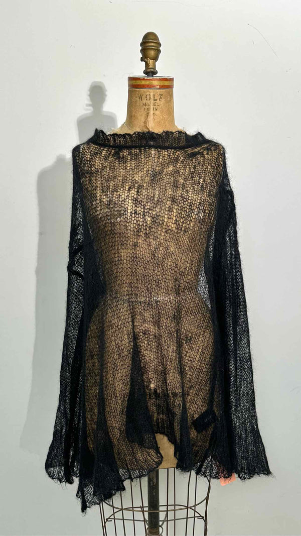 Ann Demeulemeester Sheer Mohair Oversized Sweater