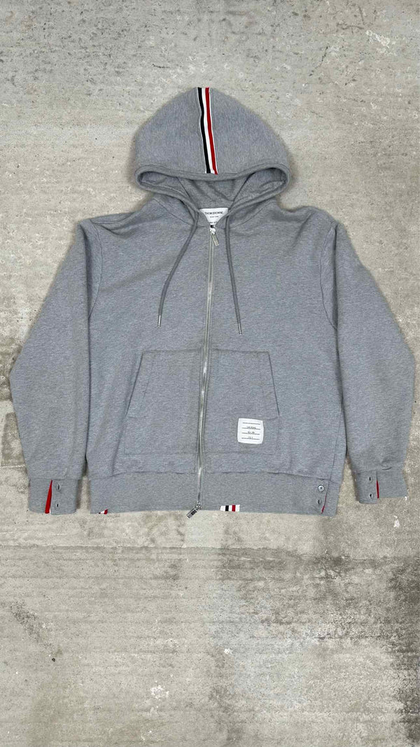 Thom Browne Zip-up Back Stripe Hoodie