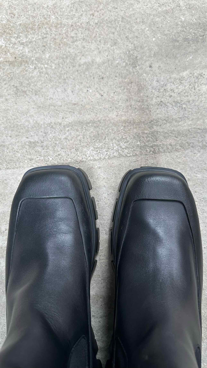 Prada Square-Toe Chelsea Boots