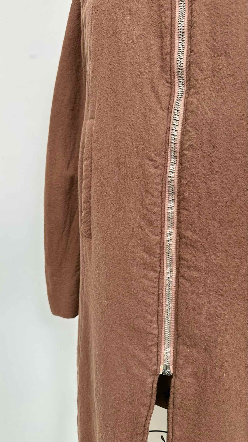 Rick Owens Hooded Zip Up Coat