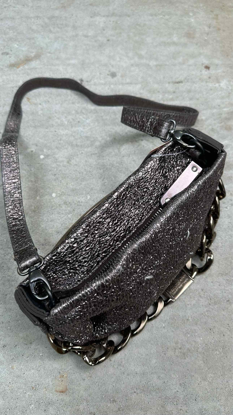 Margiela Wrinkle-leather Chain Hand Bag.