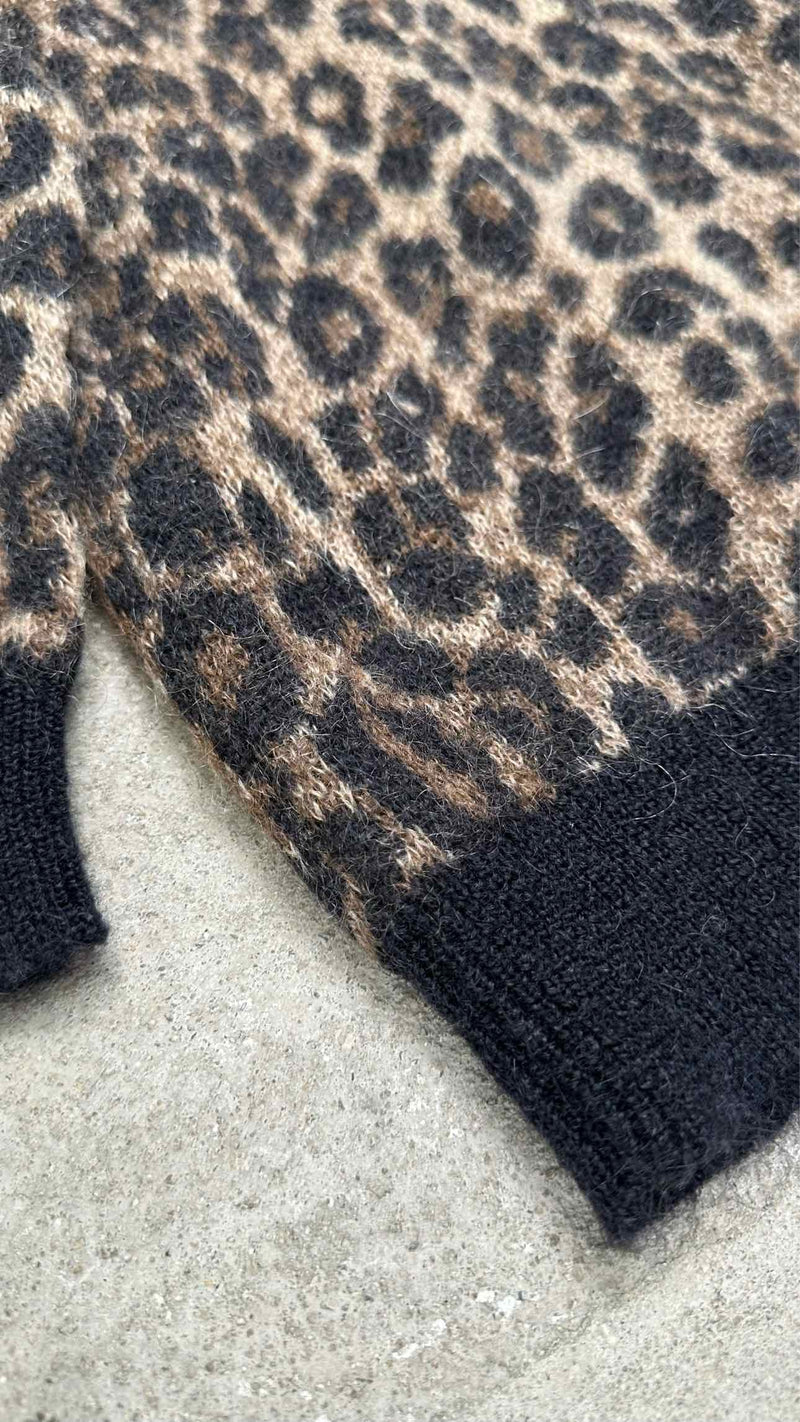 CELINE Mohair Leopard Sweater